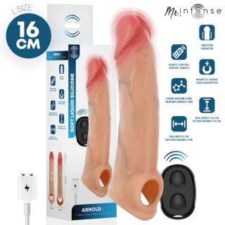 Penishülle Arnold L mit Vibration Natur 16 x 4,5 cm