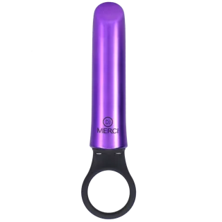 Vibrator Power Play mit Silikon-Griffring Violett 8,9 x Ø 2,5 cm