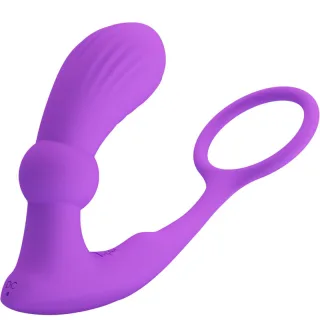 Prostata-Vibrator Warren mit Penisring Violett