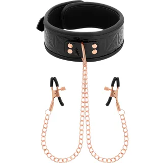 Halsband Begme Black Edition mit Nippelklemmen