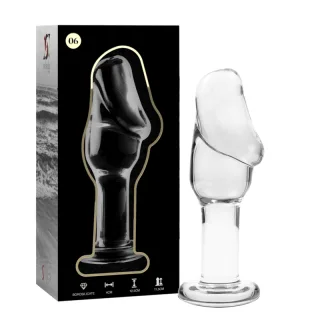 Analplug Nebula Modell 6 aus Glas Transparent 12,5 x 4 cm