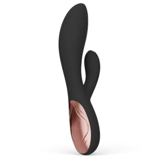 Rabbit-Vibrator Ina Thrust mit Stoßfunktion Schwarz