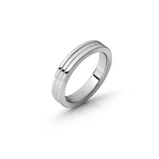Verf?hrerischer Cockring aus Edelstahl, mit Rillen, ? 35 bis 55 mm Innen ? 35 mm