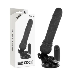 Realistischer Vibrator Base Cock Modell 2 mit Fernbedienung Schwarz 19,5 x 4 cm