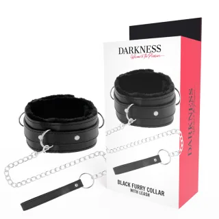 Halsband gepolstert mit Kette und Handgriff Schwarz