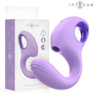 Auflegevibrator Intense Baxter mit Saugöffnung und Einführarm Flieder