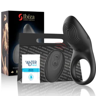 Penisring Ibiza Technology mit Vibration und Fernbedienung Schwarz