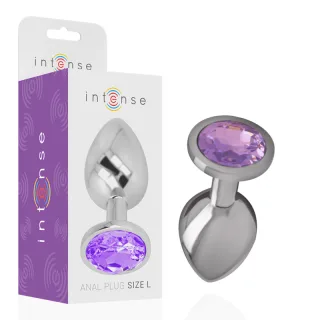 Analplug Aluminium Kristall Violett S 2,6 x 2,6 cm