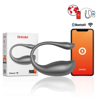 Paarvibrator Oninder Nairobi mit App Schwarz 6,5 x 3,5 cm