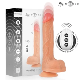 Realistischer Vibrator Brosnan mit Stoßfunktion Natur 22 x 4 cm