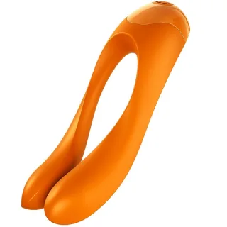Auflegevibrator Candy Cane für den Finger Orange