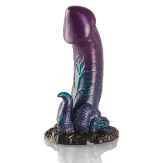 Dildo Basilisk Schuppen klein Lila 13 x Ø 4,8 cm