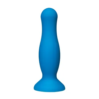 Analplug American Pop Mode aus Silikon Blau 12,7 x Ø 3,8 cm