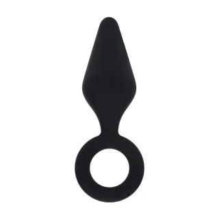 Analplug aus Silikon Schwarz L