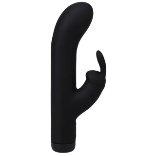 Rabbit-Vibrator in a Bag Schwarz 10,2 x Ø 3,8 cm