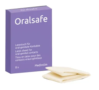Medintim - Erdbeere - Medintim Oralsafe Latex-tücher Erdbeere - rosa - 8 St.