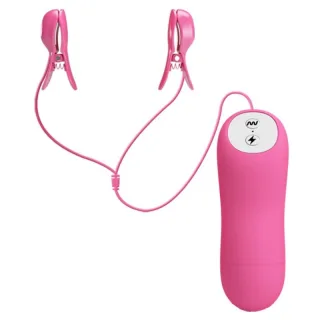 Elektrosex-Set Romantic Wave mit Brustklemmen Rosa