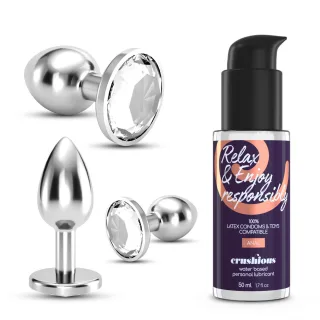 Anal-Set Bijou Wet Train Trio 3 Schmuck-Plugs 8,5 cm