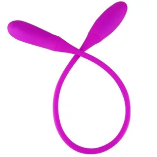 Vibrator Snaky Vibe beidseitig mit zwei glatten Enden und 7 Modi Lila