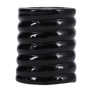 Penisring Käfig gerippt Schwarz 3,8 x Ø 3,8 cm