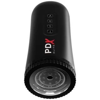 Masturbator PDX Elite Moto Blower mit Greifringen Schwarz 14 x 5 cm