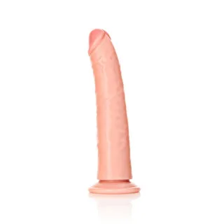 Realistischer Dildo schlank mit Saugnapf Hautfarbe 18 cm