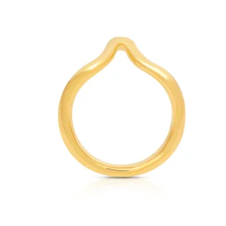 Edelstahl Eichelring Penisring 24 Karat vergoldet 32 mm