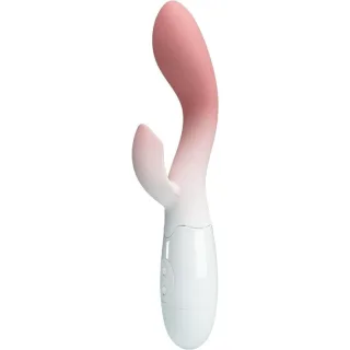 Rabbit-Vibrator Brighty mit zwei Motoren Rosa 20 x 3,4 cm