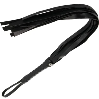 Flogger aus Kunstleder Schwarz 45 cm