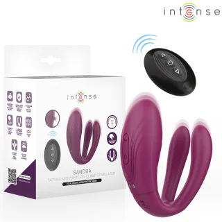 Paarvibrator Intense Sandra mit Klopffunktion Beere 6,5 cm