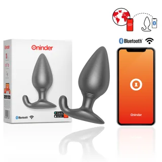Analplug Oninder Rio mit Vibration und App Schwarz 11 x 4,5 cm
