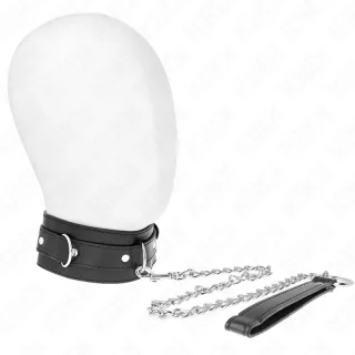 Fetisch-Toy KINK Halsband mit Gürtel und Schnalle Schwarz 54 x 4,5 cm