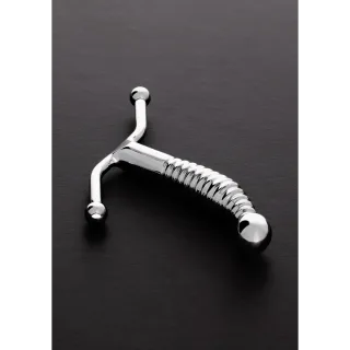 Stimulator P-Punkt geriffelt Silber 16 cm