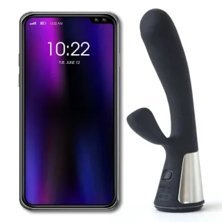 Rabbit-Vibrator KIIROO OhMiBod Fuse mit App Schwarz Ø 3,4 cm