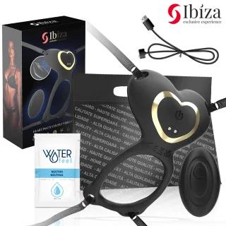 Auflegevibrator Ibiza Technology Herz für Paare mit Fernbedienung Schwarz