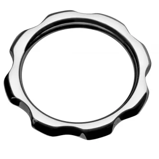 Penis- und Hodenring aus Stahl gewellt 4,5 cm