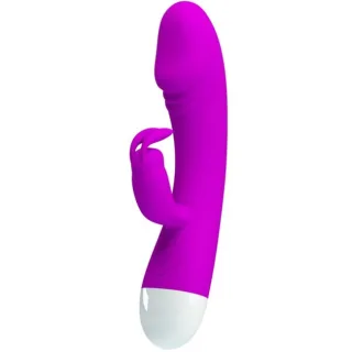 Rabbit-Vibrator Smart Will mit 30 Modi Lila 18 x 3,4 cm