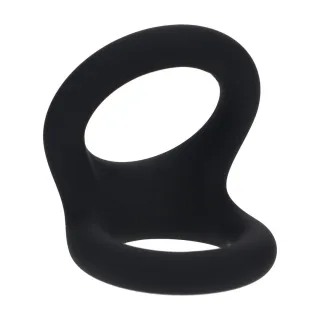 Penisring Double O aus Silikon Schwarz M 5,5 x 5,5 cm