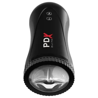 Masturbator PDX Elite Moto Stroker mit Greifringen Schwarz 14 x 5 cm