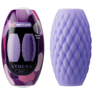 Masturbator Athena Eros mit zwei Öffnungen Lila 7,6 x 4,2 cm