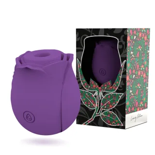 Auflegevibrator Rose Wave mit Sog Lila Ø 5,9 cm