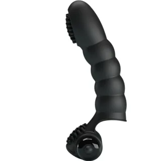 Vibrator Alexander Fingerhülle mit Bullet und 10 Modi Schwarz 10 cm
