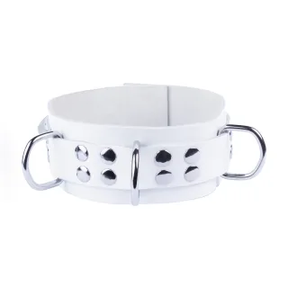 Lederhalsband Ultra Weiß