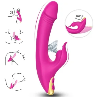 Klitoris-Sauger Love mit G-Punkt-Arm Fuchsia 21,7 cm
