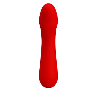 G-Punkt-Vibrator Cetus mit weichem Silikon und 12 Modi Rot 15 x 3,5 cm