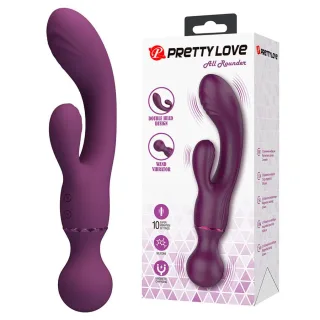 Rabbit-Vibrator All Rounder mit zwei Köpfen Lila