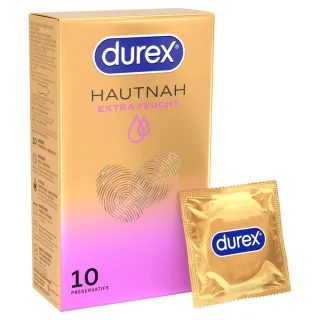 Durex Hautnah Extra Feucht Ultra Dünn Kondome 56 mm 10 Stück