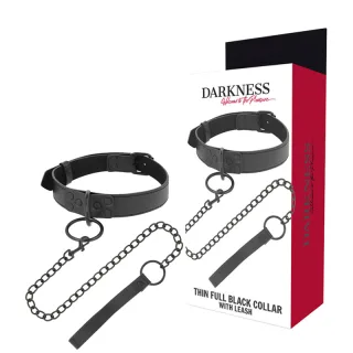 Halsband aus Neopren mit Kette Schwarz