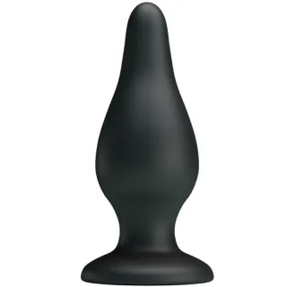 Analplug ergonomisch mit breitem Fuß Schwarz 13 x 5,5 cm