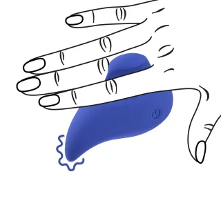 Massagestab Ergo Grip aufliegend Blau 7,5 x Ø 4,8 cm